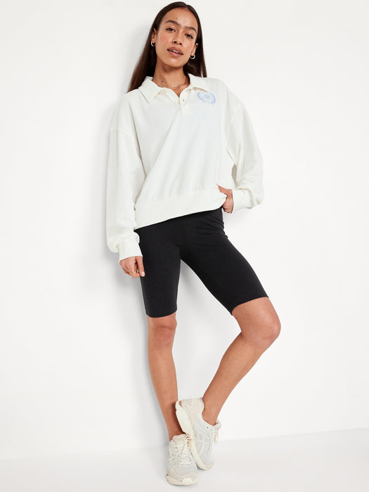 High-Waisted Biker Shorts -- 10-inch inseam