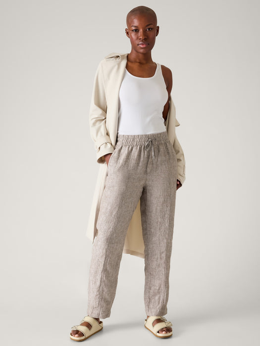 Retreat Linen High Rise Ankle Pant