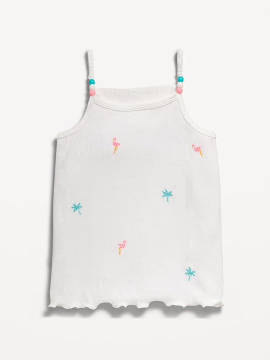 Beaded-Strap Cami Top for Toddler Girls