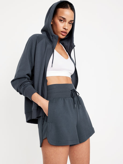 Extra High-Waisted Dynamic Fleece Shorts -- 3.5-inch inseam