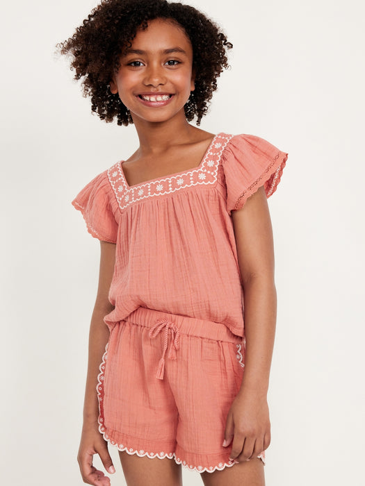 Flutter-Sleeve Swing Top for Girls