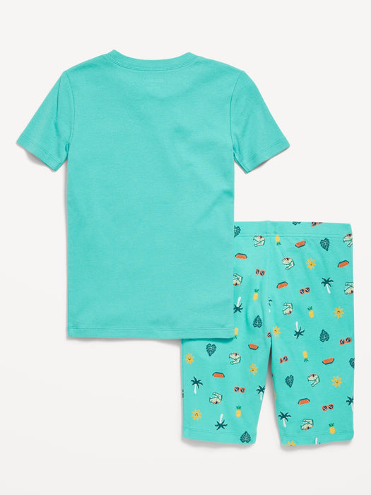 Gender-Neutral Graphic Snug-Fit Pajama Set for Kids