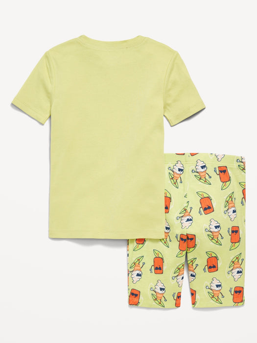 Gender-Neutral Graphic Snug-Fit Pajama Set for Kids