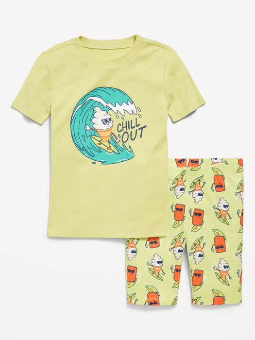 Gender-Neutral Graphic Snug-Fit Pajama Set for Kids