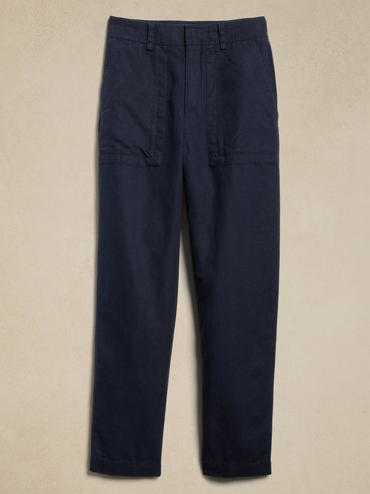 Mya Cotton-Linen Cargo Pant