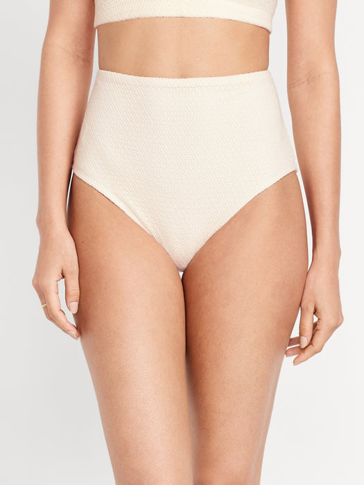 High-Waisted Crochet Bikini Swim Bottoms
