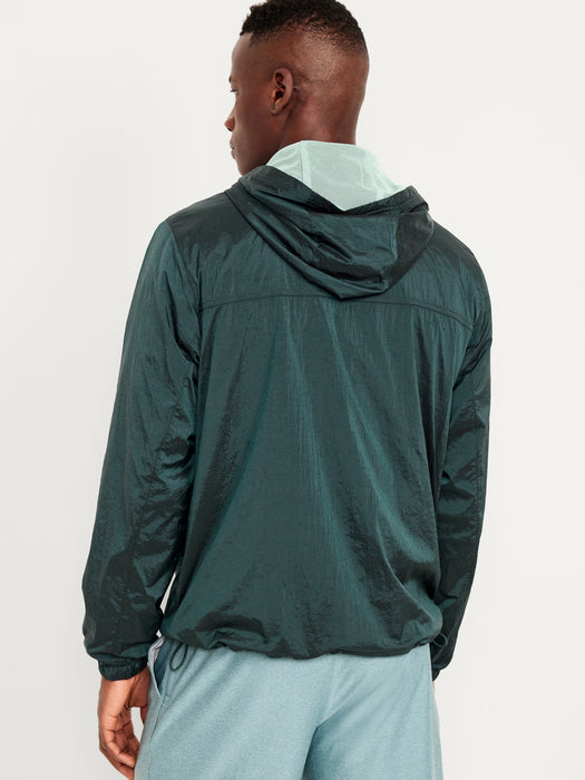 Wind-Resistant Hooded Zip Jacket