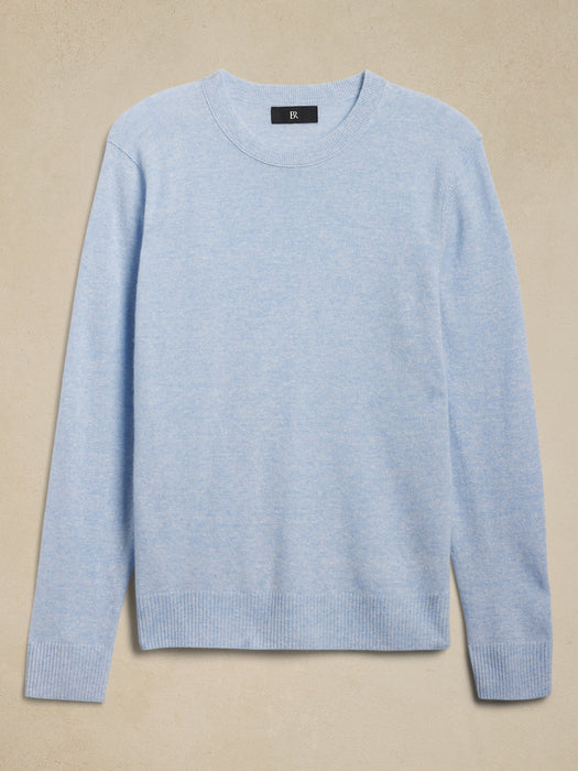 Cashmere-Linen Crew-Neck Sweater
