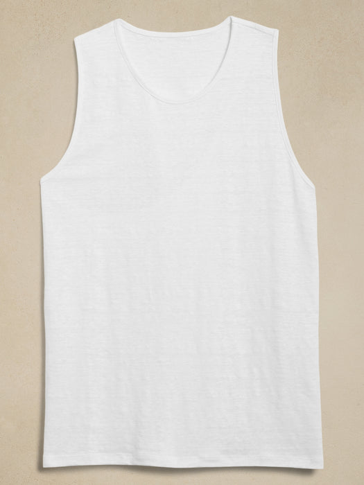 Linen Twist-Back Tank