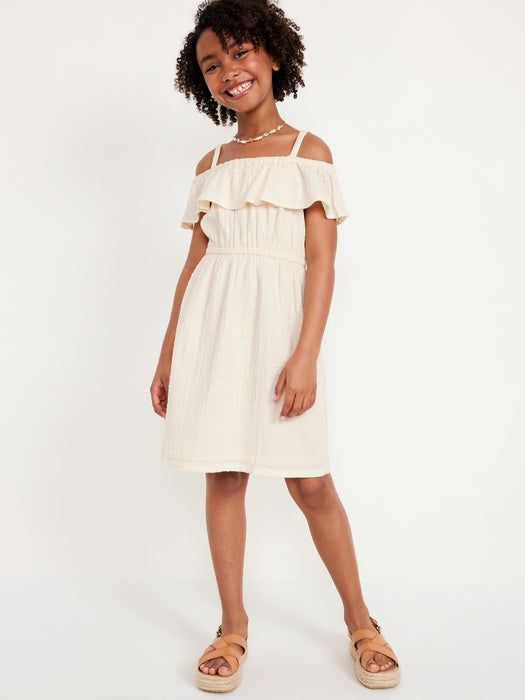 Off-Shoulder Ruffle-Trim Dress for Girls