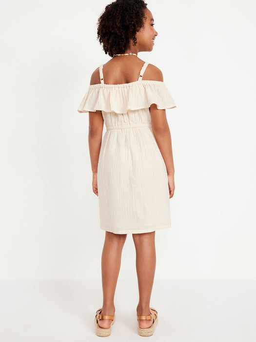 Off-Shoulder Ruffle-Trim Dress for Girls
