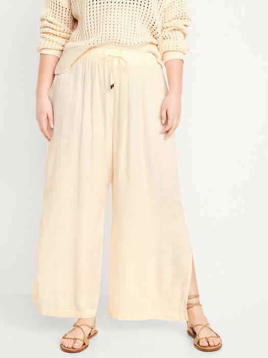 High-Waisted Swim Cover-Up Pants