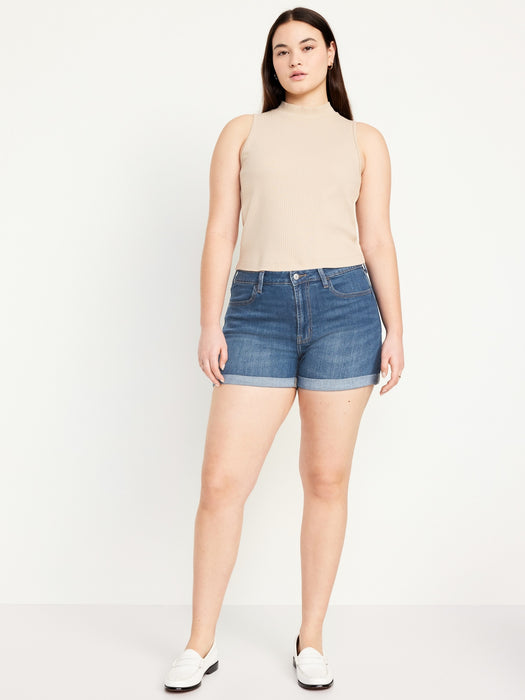 High-Waisted Wow Jean Shorts -- 3-inch inseam