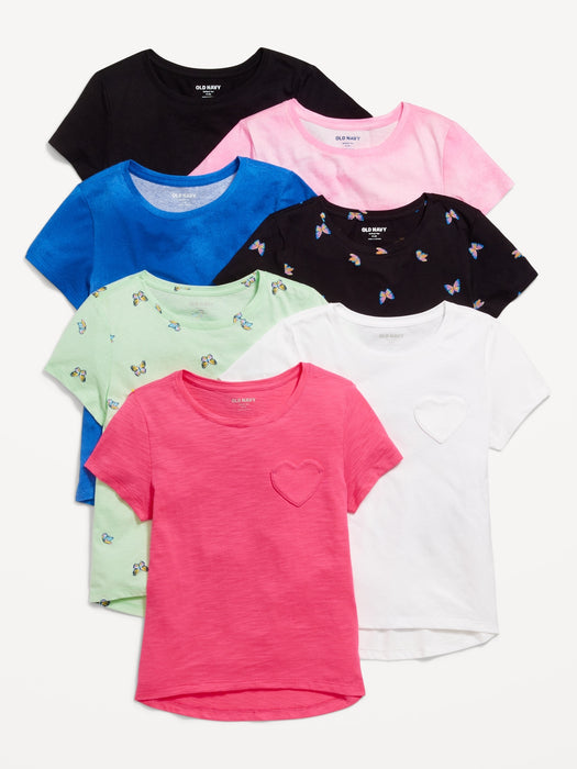 Softest Short-Sleeve T-Shirt Variety 5-Pack for Girls