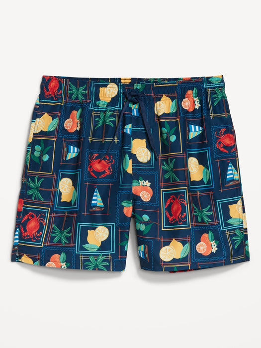 Printed Swim Trunks -- 5-inch inseam