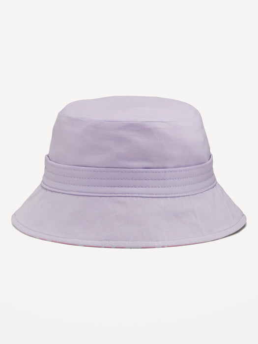 Reversible Twill Bucket Hat for Girls