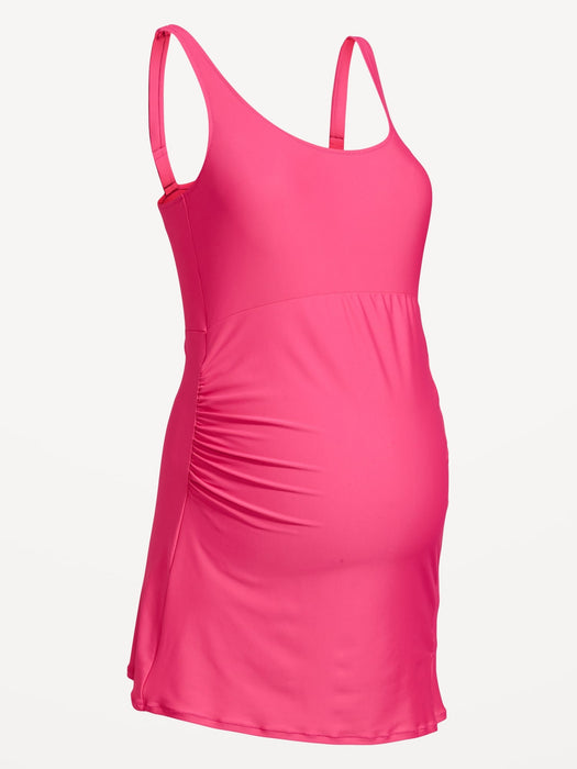 Maternity Scoop Neck Swim Dress