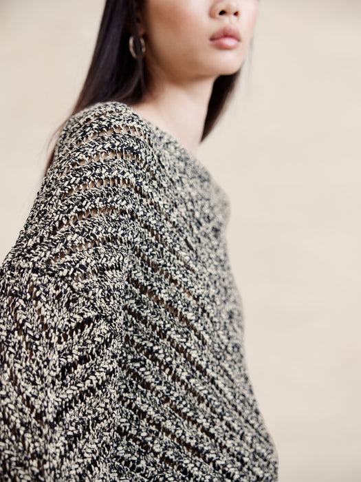 Oversized Cotton-Blend Sweater