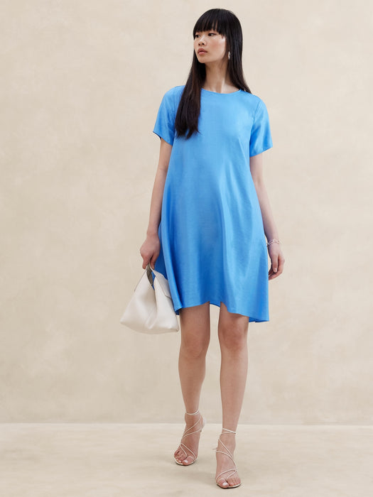 Aurelia Linen-Blend Mini Dress