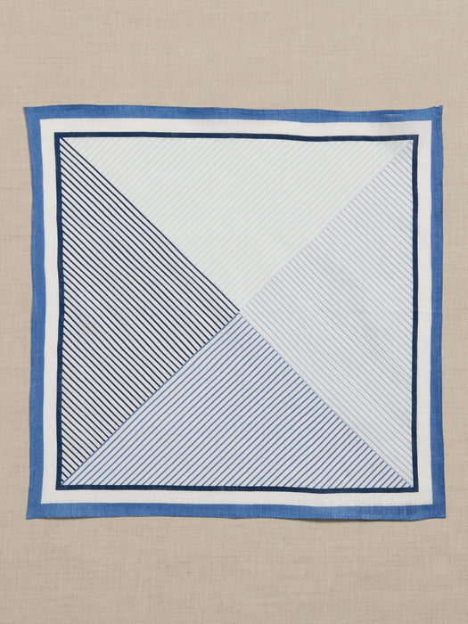 Printed Linen Pocket Square