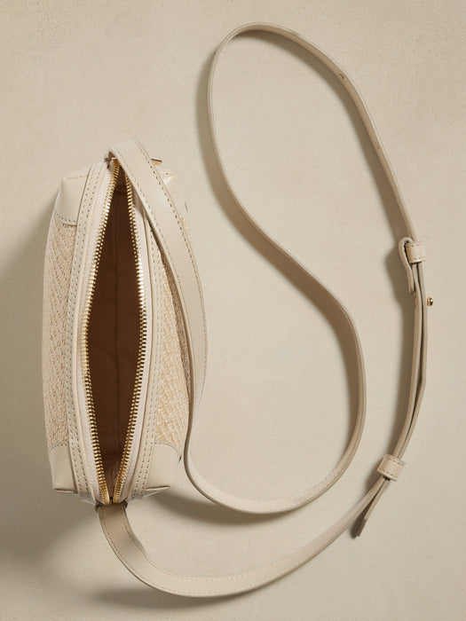 Woven Straw Camera Bag