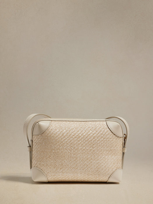 Woven Straw Camera Bag