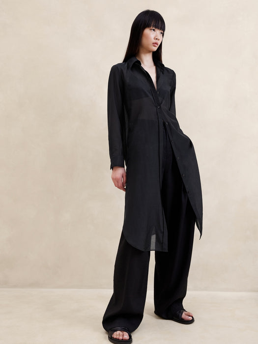 The Perfect Cotton-Silk Long Shirt