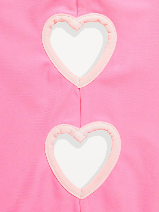 One-Shoulder Side-Cutout One-Piece Swimsuit for Girls