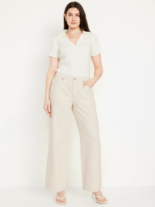 Mid-Rise Baggy Wide-Leg Jeans