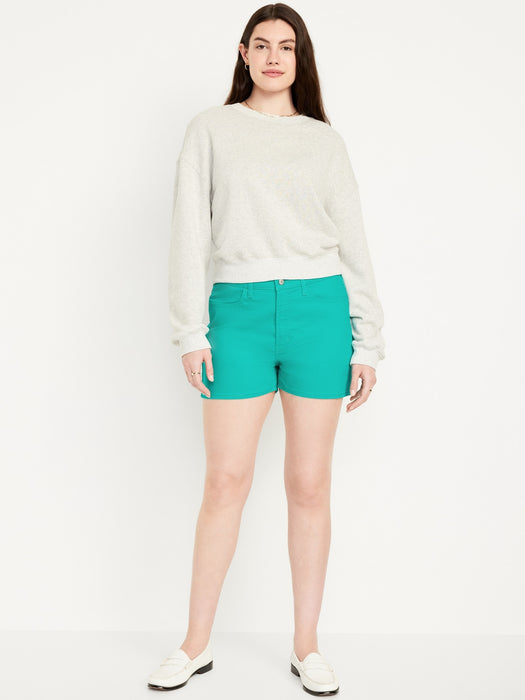 High-Waisted Wow Jean Shorts -- 3-inch inseam