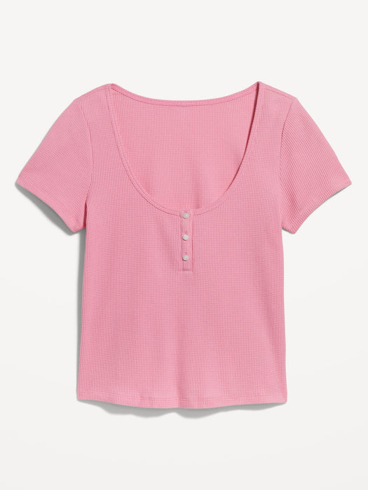Waffle Lounge Short-Sleeve Top