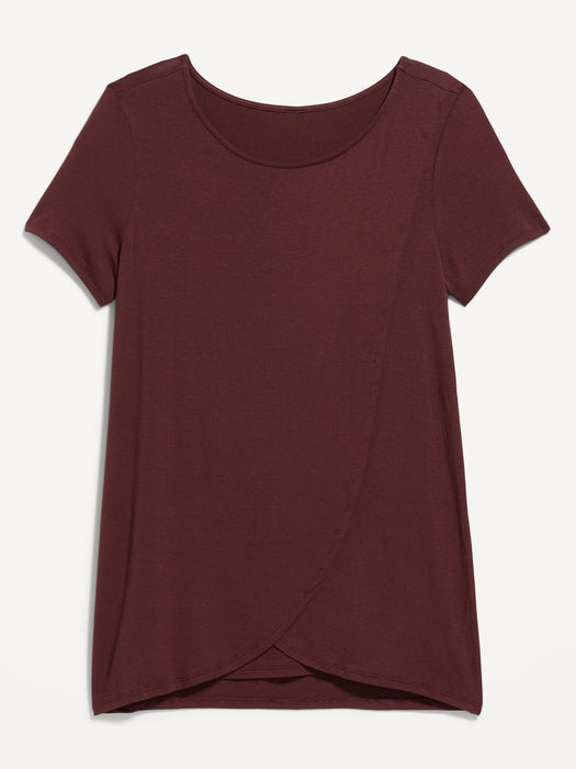 Maternity Scoop Neck Nursing T-Shirt