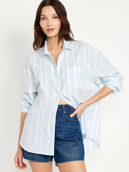 Oversized Button-Down Boyfriend Shirt