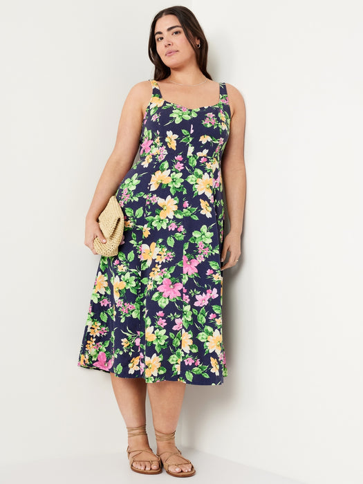 Fit & Flare Sleeveless Midi Dress