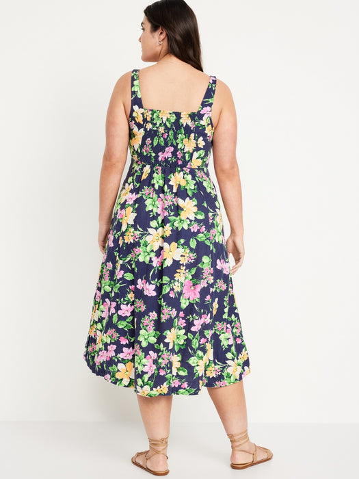 Fit & Flare Sleeveless Midi Dress