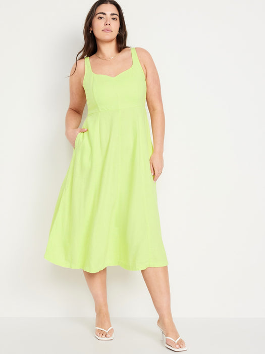 Fit & Flare Sleeveless Midi Dress
