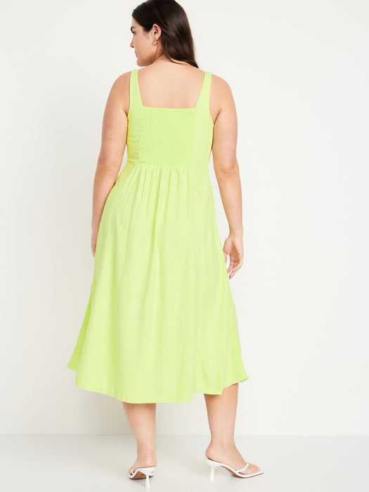 Fit & Flare Sleeveless Midi Dress