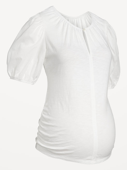 Maternity Puff-Sleeve Top