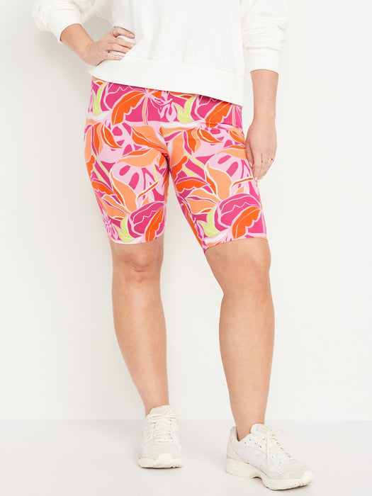High-Waisted Biker Shorts -- 10-inch inseam