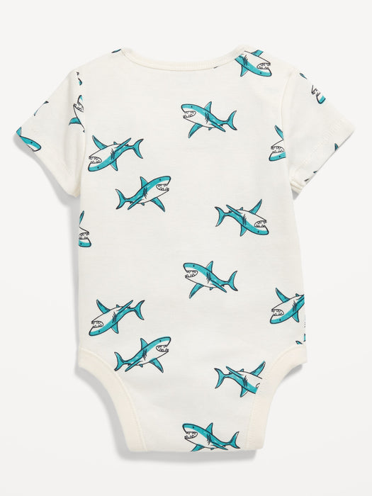 Printed Short-Sleeve Bodysuit for Baby