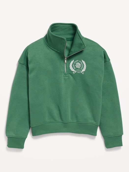 Long-Sleeve Quarter Zip Sweatshirt for Girls
