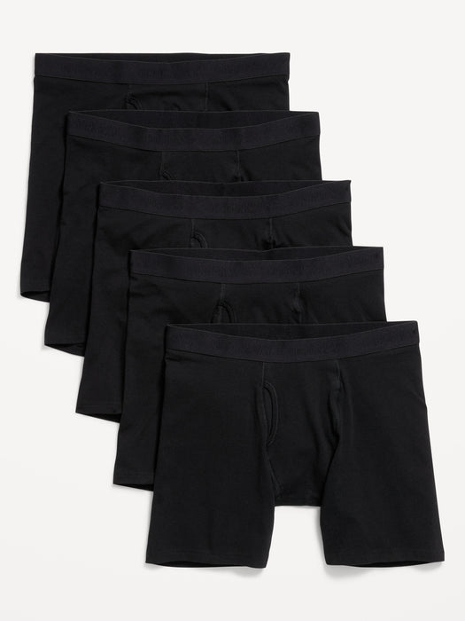 5-Pack Soft-Washed Boxer Briefs -- 6.25-inch inseam