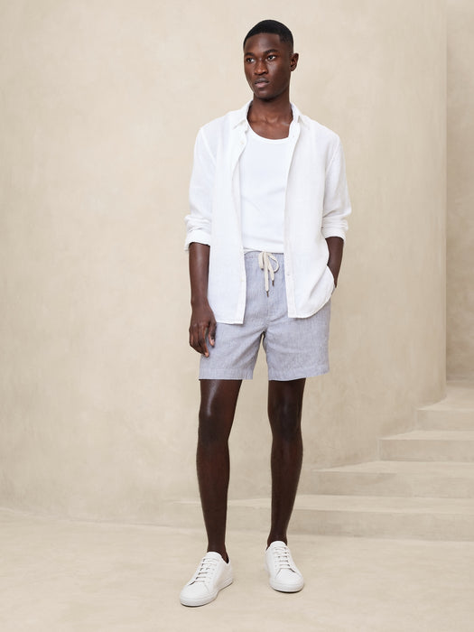 Lino 7" Linen Pull-On Short