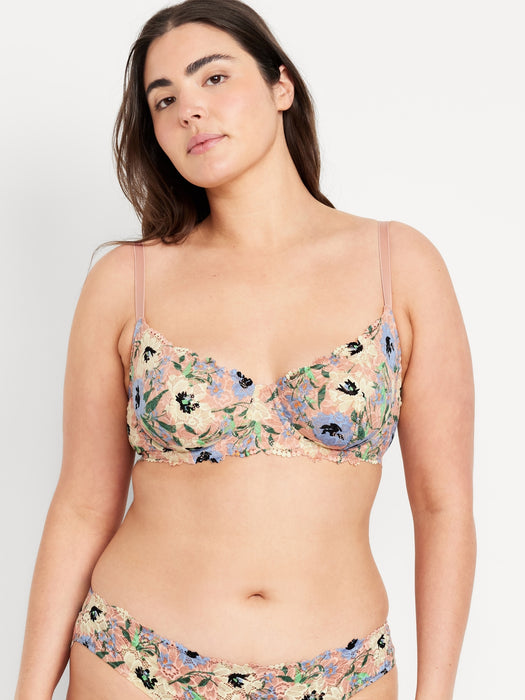 Lace Underwire Balconette Bra