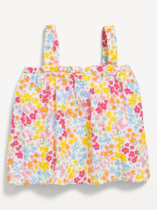 Sleeveless Button-Front Top for Toddler Girls