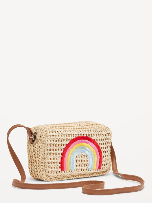 Straw Crossbody Bag for Girls
