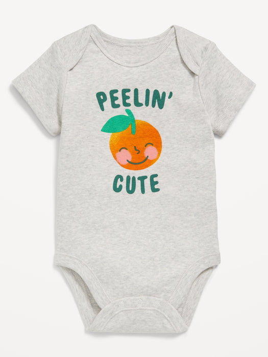 Unisex Short-Sleeve Graphic Bodysuit for Baby