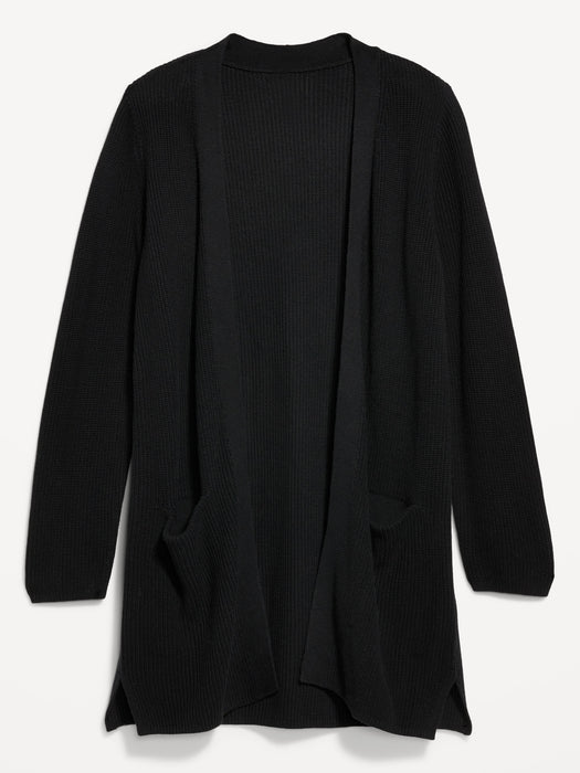 Open-Front Longline Cardigan Sweater