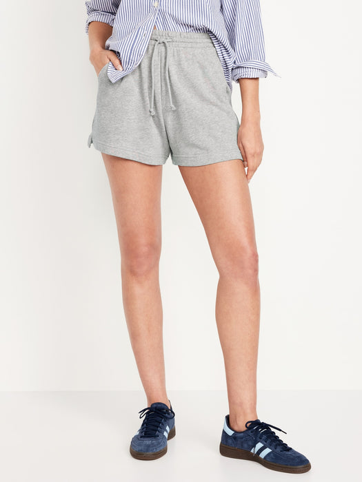 Extra High-Waisted Terry Shorts -- 3-inch inseam
