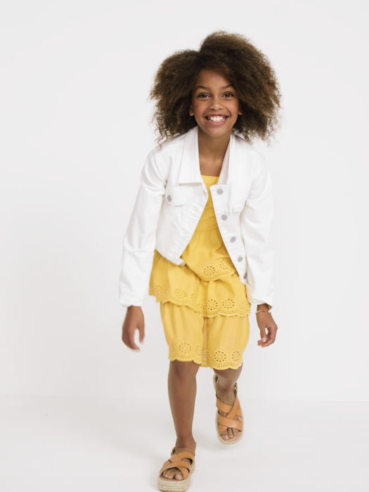 Sleeveless Tiered Eyelet Dress for Girls